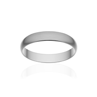 Alliance classique ruban or 375 blanc brossé 3,5 mm