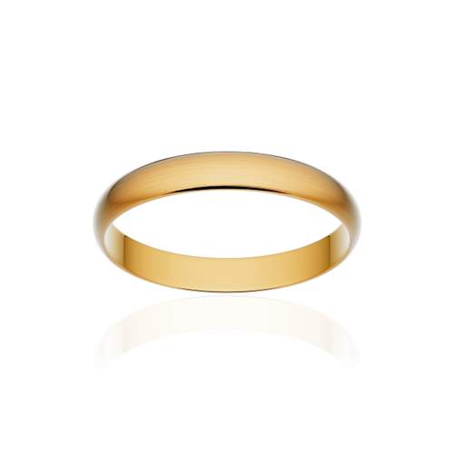 Alliance classique ruban or 375 jaune brossé 3 mm