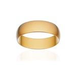 Alliance classique ruban or 375 jaune brossé 5,5 mm - vue 1