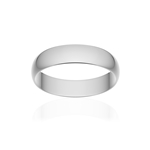 Alliance classique ruban platine 950 poli 4,5 mm - vue 1