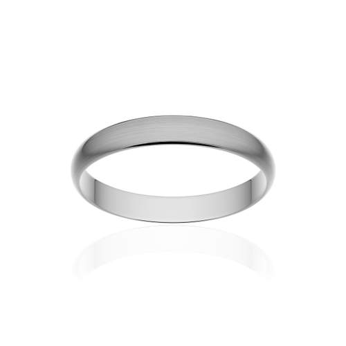 Alliance classique ruban platine 950 brossé 3 mm