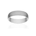 Alliance classique ruban platine 950 brossé 4,5 mm - vue 1