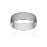 Alliance classique ruban platine 950 brossé 6 mm - vue 1