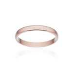 Alliance classique demi jonc or 750 rose brossé 2,5 mm - vue 1
