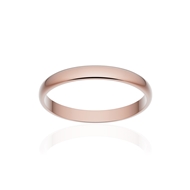 Alliance classique demi jonc or 750 rose poli 2,5 mm