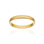 Alliance classique demi jonc or 750 jaune poli 2,5 mm - vue 1
