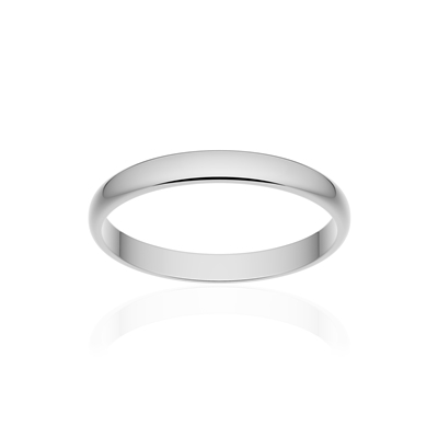 Alliance classique demi jonc platine 950 poli 2,5 mm - vue 1