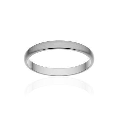 Klassieke halve band trouwring goud 375 geborsteld wit 2,5 mm