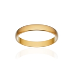 Alliance classique demi jonc or 750 jaune brossé 3 mm - vue 1