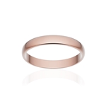 Alliance classique demi jonc or 750 rose poli 3 mm - vue 1
