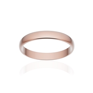 Alliance classique demi jonc or 750 rose poli 3 mm