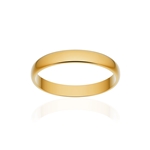 Alliance classique demi jonc or 750 jaune poli 3 mm - vue 1