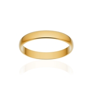 Alliance classique demi jonc or 750 jaune poli 3 mm
