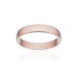Alliance classique demi jonc or 750 rose brossé 3,5 mm - vue 1