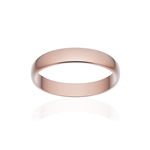 Alliance classique demi jonc or 750 rose poli 3,5 mm - vue 1