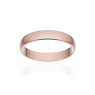 Alliance classique demi jonc or 750 rose poli 3,5 mm