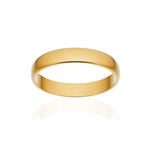 Alliance classique demi jonc or 750 jaune poli 3,5 mm - vue 1
