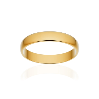 Alliance classique demi jonc or 375 jaune poli 3,5 mm