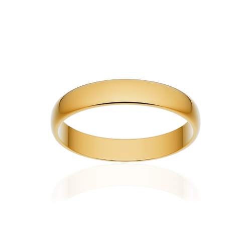 Alliance classique demi jonc or 375 jaune poli 3,5 mm