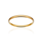 Alliance classique demi jonc confort or 375 jaune brossé 2 mm - vue 1