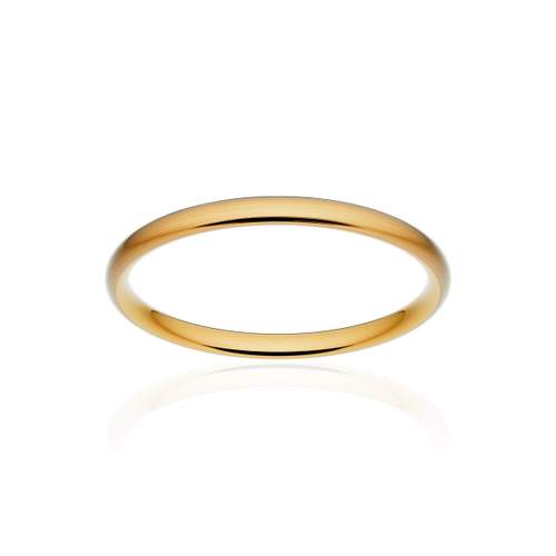 Alliance classique demi jonc confort or 375 jaune brossé 2 mm