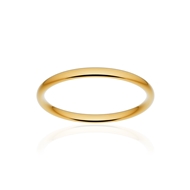 Alliance classique demi jonc confort or 750 jaune poli 2 mm