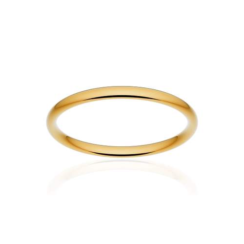 Alliance classique demi jonc confort or 375 jaune poli 2 mm