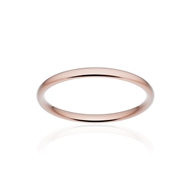 Alliance classique demi jonc confort or 750 rose brossé 2 mm