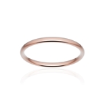 Alliance classique demi jonc confort or 750 rose poli 2 mm - vue 1