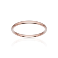 Alliance classique demi jonc confort or 750 rose poli 2 mm