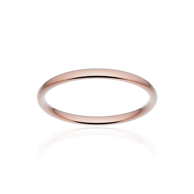 Alliance classique demi jonc confort or 750 rose poli 2 mm - vue 1