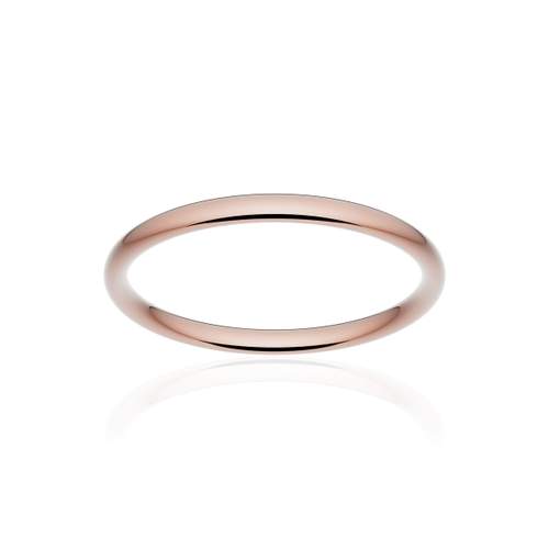 Alliance classique demi jonc confort or 750 rose poli 2 mm