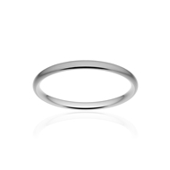 Alliance classique demi jonc confort platine 950 brossé 2 mm