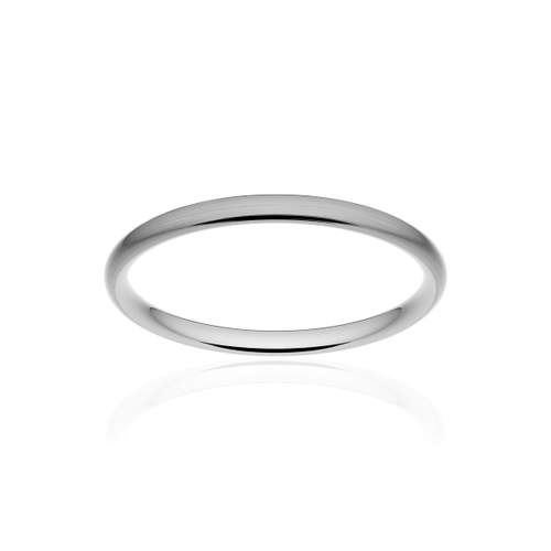 Alliance classique demi jonc confort or 375 blanc brossé 2 mm