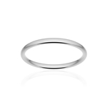 Alliance classique demi jonc confort or 750 blanc poli 2 mm - vue 1