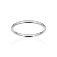 Alliance classique demi jonc confort or 375 blanc poli 2 mm