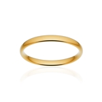 Alliance classique demi jonc confort or 750 jaune poli 2,5 mm - vue 1