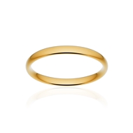 Alliance classique demi jonc confort or 750 jaune poli 2,5 mm