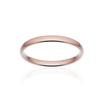 Alliance classique demi jonc confort or 750 rose poli 2,5 mm - vue 1