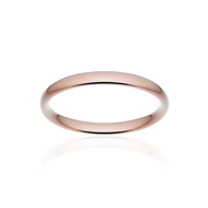 Alliance classique demi jonc confort or 750 rose poli 2,5 mm
