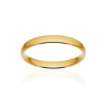 Alliance classique demi jonc confort or 750 jaune poli 3 mm - vue 1