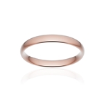 Alliance classique demi jonc confort or 750 rose poli 3 mm - vue 1