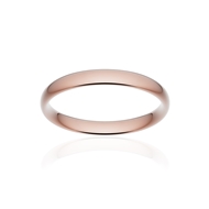 Alliance classique demi jonc confort or 750 rose poli 3 mm