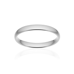 Alliance classique demi jonc confort or 375 blanc poli 3 mm - vue 1