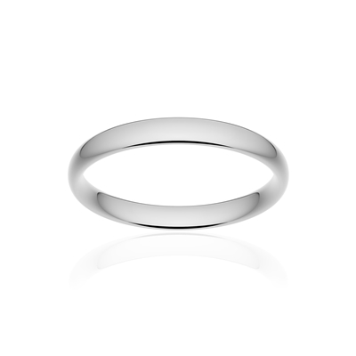 Alliance classique demi jonc confort or 375 blanc poli 3 mm