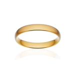 Alliance classique demi jonc confort or 750 jaune brossé 3,5 mm - vue 1