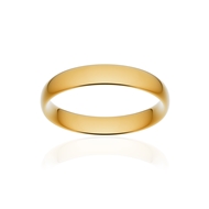 Alliance classique demi jonc confort or 750 jaune poli 4 mm