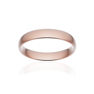 Alliance classique demi jonc confort or 750 rose poli 4 mm