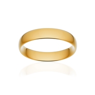 Alliance classique demi jonc confort or 750 jaune poli 4,5 mm