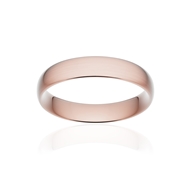 Alliance classique demi jonc confort or 750 rose brossé 4,5 mm